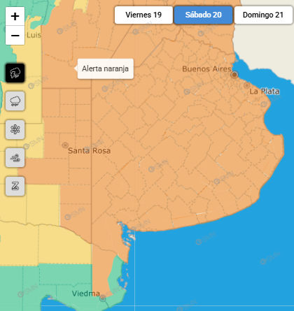 El SMN puso a casi toda la provincia de Buenos Aires bajo Alerta ...