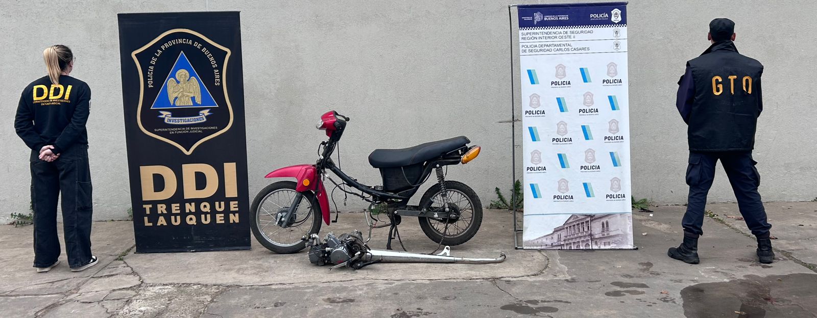 Recuperaron en Carlos Casares una moto robada en 9 de Julio