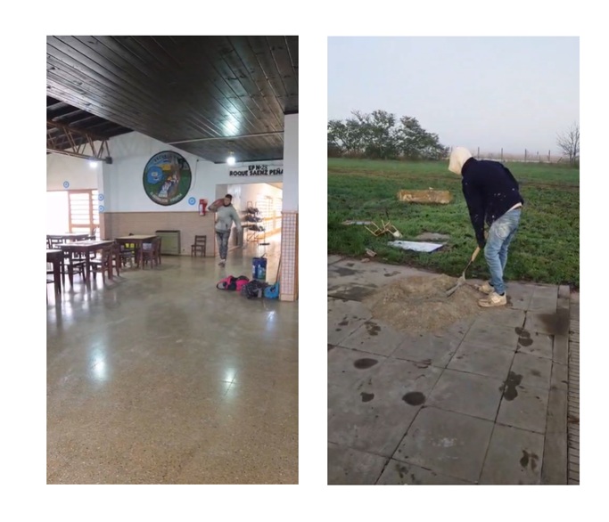 Avanzan las obras de refacción en la Escuela Primaria N° 28 y el Jardín de Infantes N° 912 de La Dorita