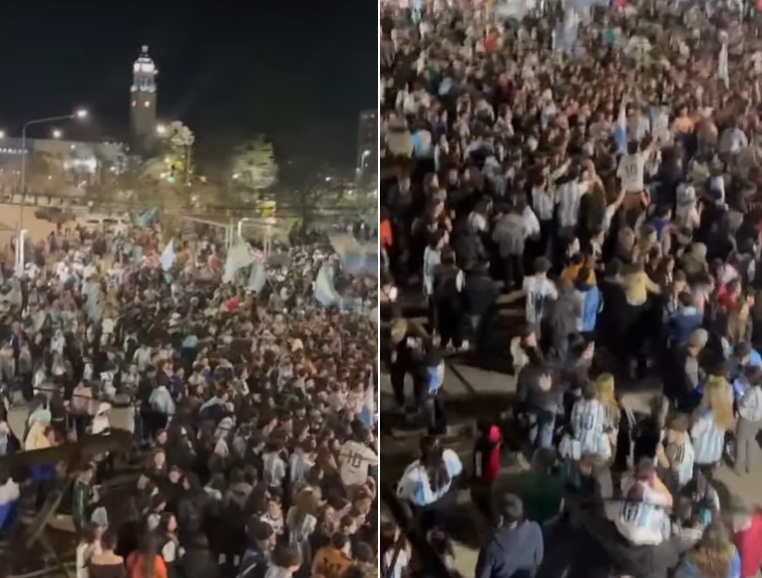 Los Casarenses salieron a festejar el triunfo de Argentina frente a Inglaterra